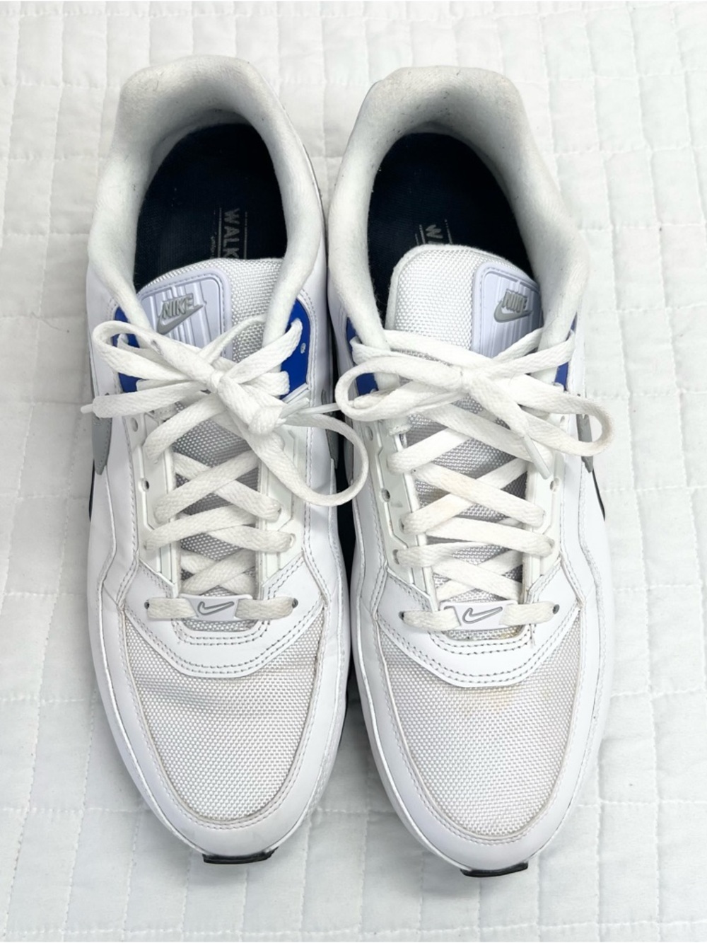 MEN'S NIKE AIR MAX LTD3 SNEAKERS in White Black Blue Size 14 - Picture 6 of 8